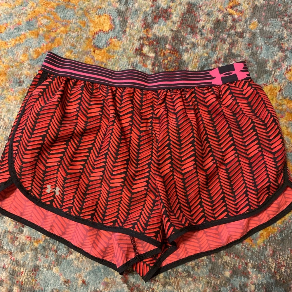 Pink and Black Under Armour Shorts